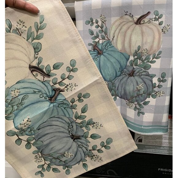 Pumpkin Placemats 8pc Fall Table Decor Thanksgiving Halloween Plaid Decorations - Picture 6 of 8